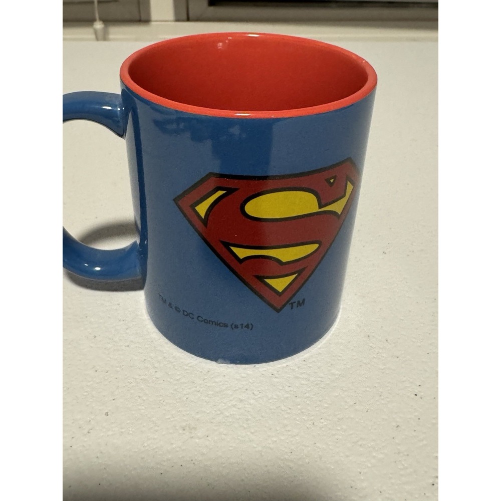 DC Comics Superman Coffee Mug Unisex OS Blue Good 2014 Shield Logo Ceramic Cup